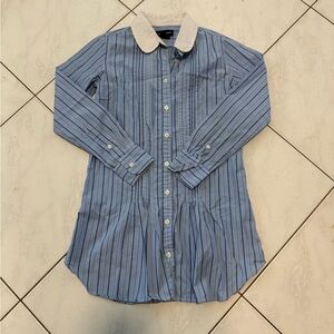 Ralph Lauren Light Blue and White Collared Shirt